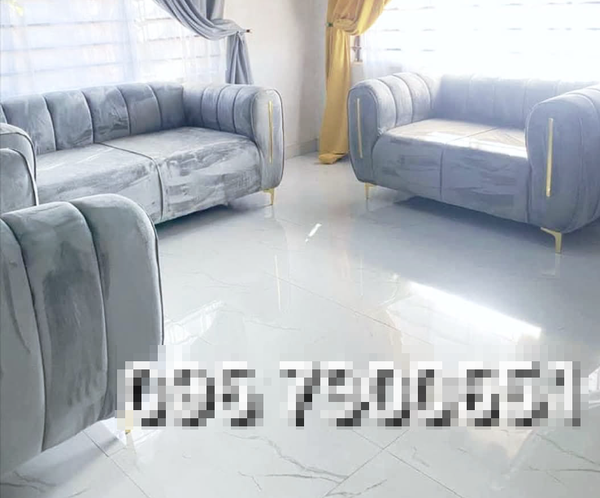 The grey sofa