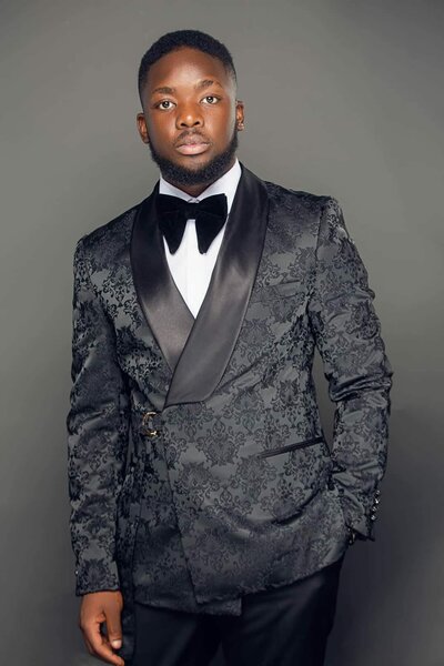 black men's suit