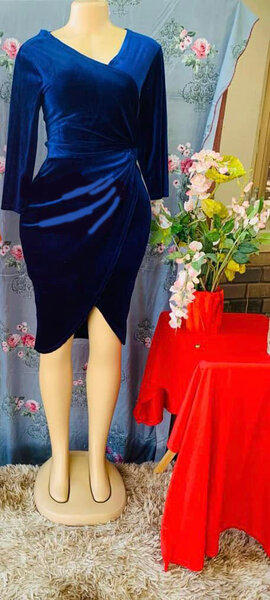 robe courte bleue
