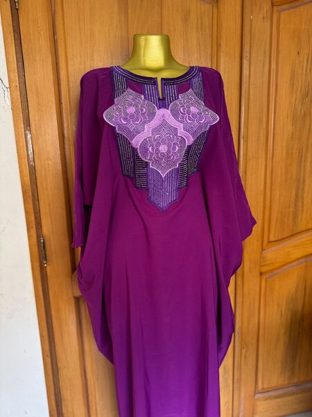Elegant Purple Kaftan Dress