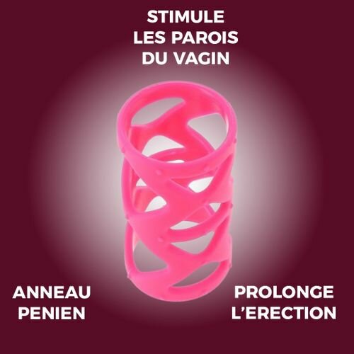 SEXTOYS Cockring En Silicone - Rose