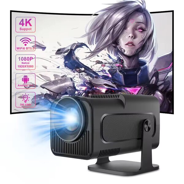 HY320 Full HD 1080P 4K Video Projector Portable Android 11