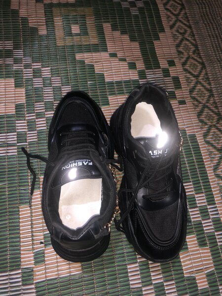 Black joggers with 2 inch sole