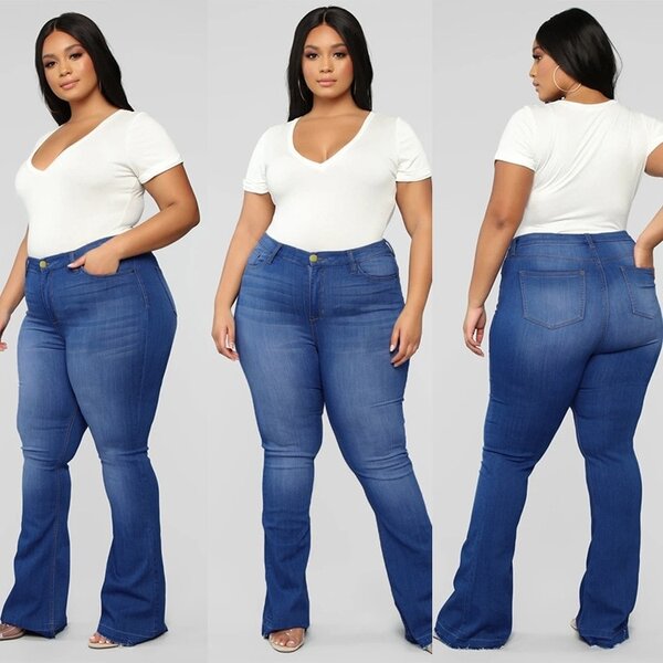 Jeans évasés taille haute