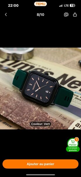 Montre connectée carrée Rebirth