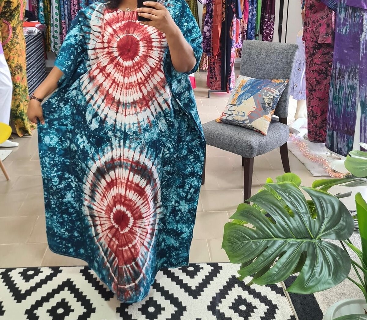Boubou indigo