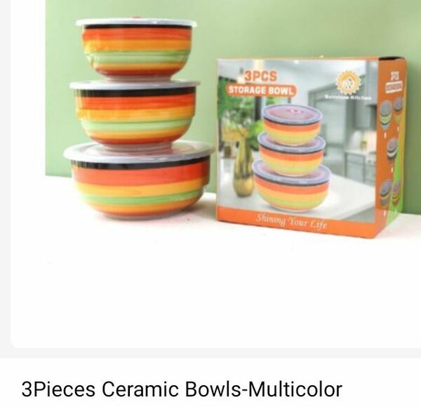 3 set ceramic bowl