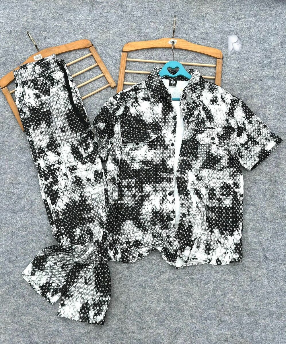 Ensemble chemise et pantalon imprimé