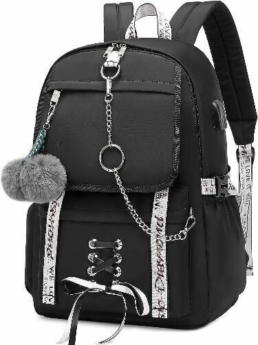 Sac à dos élégant avec pompon
