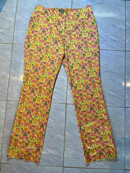 Yellow multicolor trouser