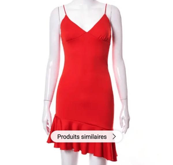 ROBE DÉCONTRACTÉE À VOLANT