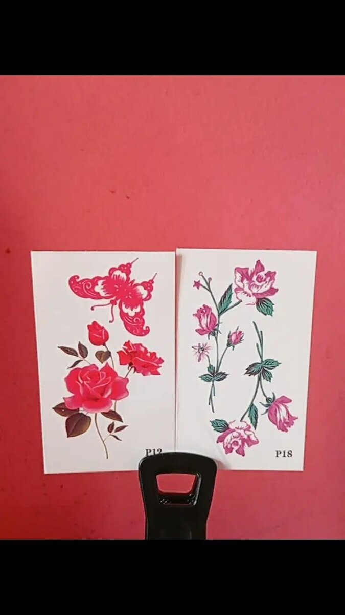 Tatouages temporaires roses florales
