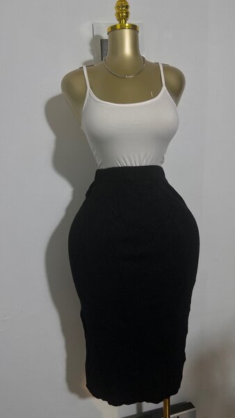 Jupe Crayon Noire Élastique