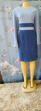 Robe rayée bleue