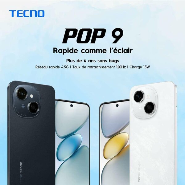 TECNO pop9 64gb 3+3ram