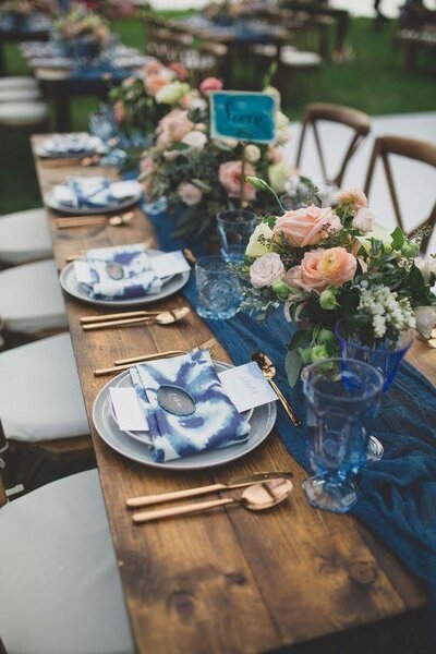 Handmade Tie-Dye Table Runner