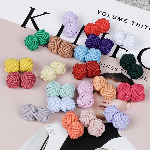 Boutons de manchettes en laine tissée