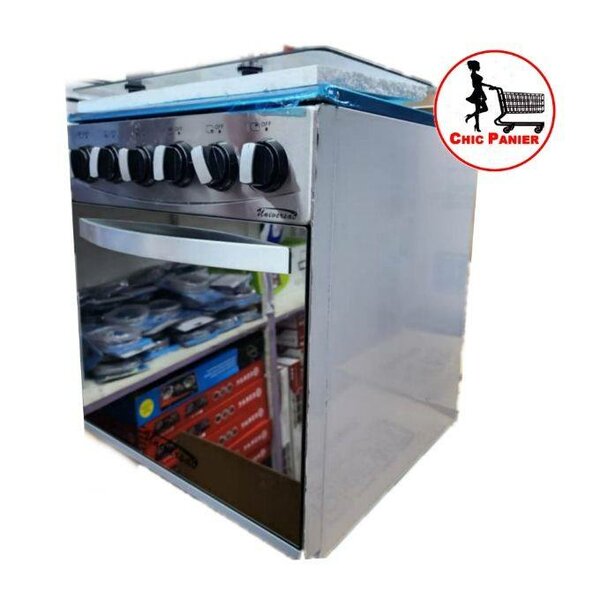 YUCEL Cuisinière A Gaz 4 Feux Avec Four A 2 Niveau- Avec Cou