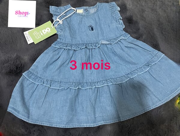 Robe en jean bébé 3 mois