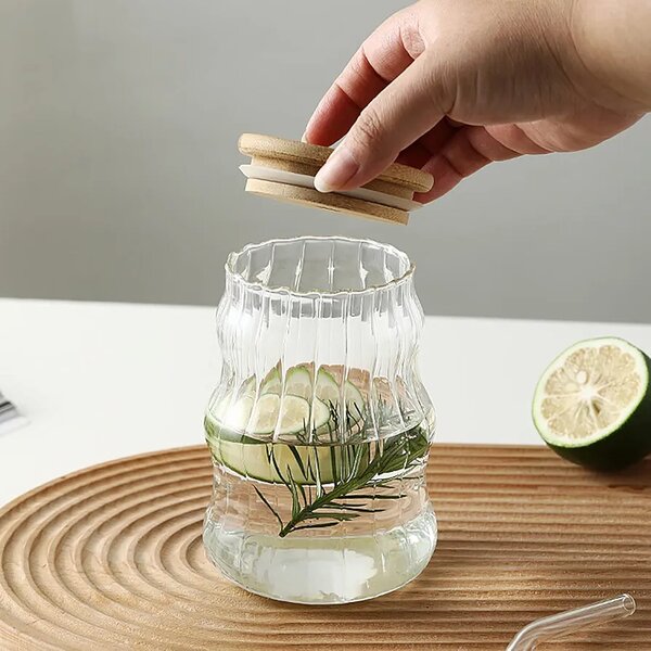 Glass Cup + Glass Straw