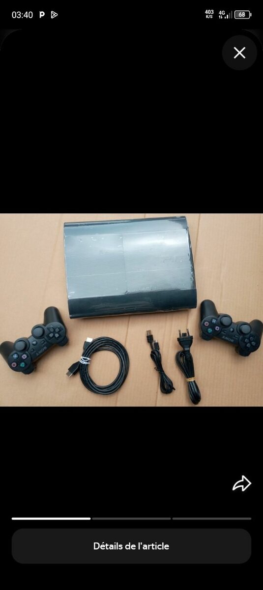 Console PS3 avec manettes