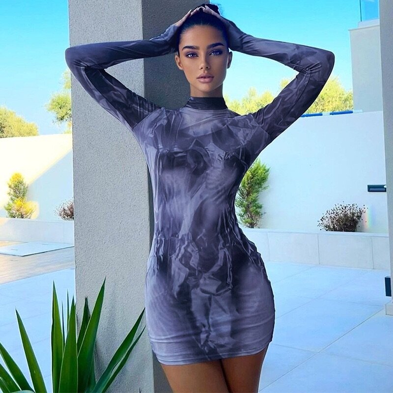 Long sleeve hip dress