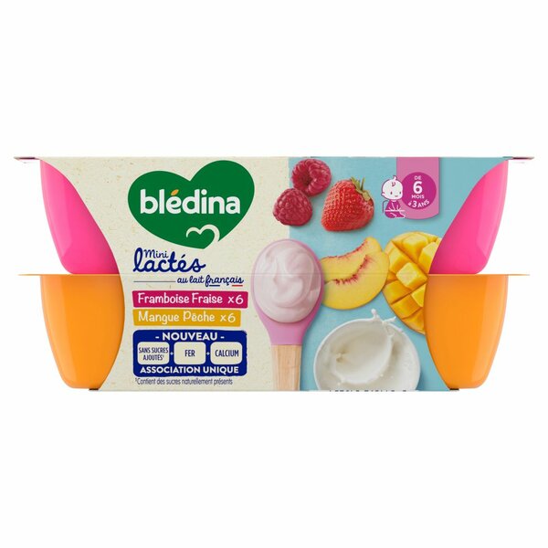 Yaourts Bledina MINI LACTÉS pack de 12 pots