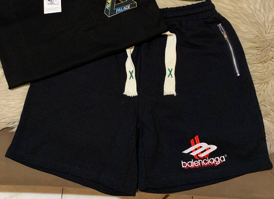 black shorts