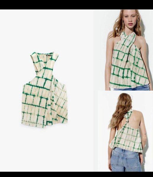 Printed halter top