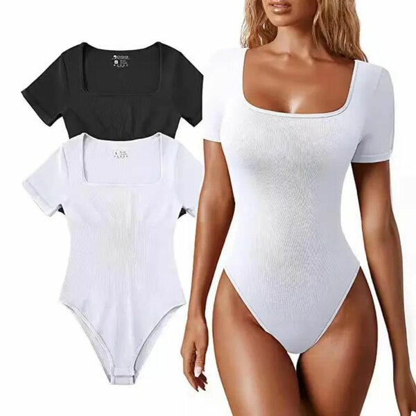 Body femme col carré élégant