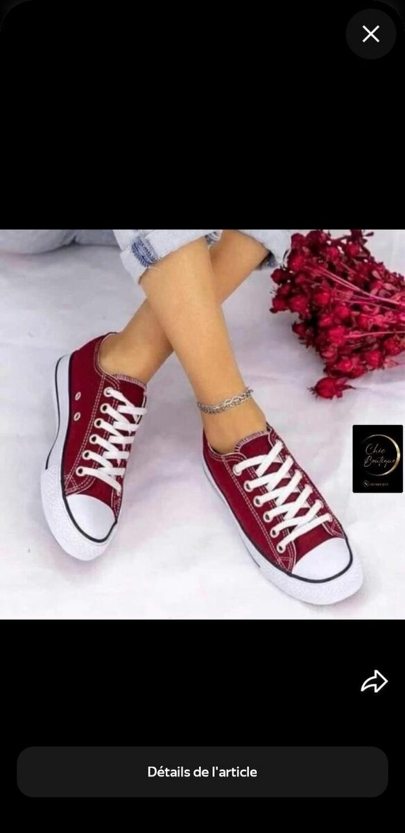 Converses rouges unisexes
