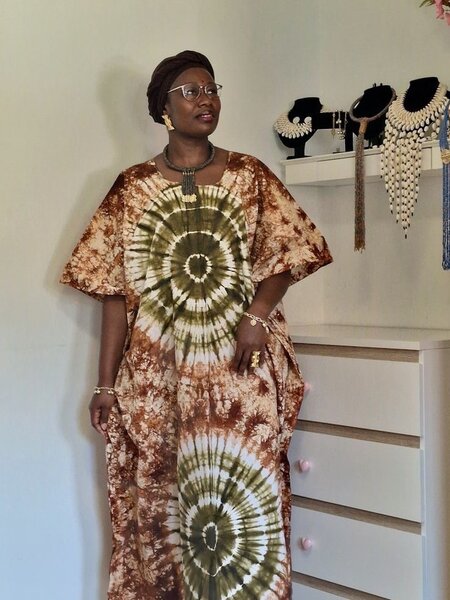 Boubou indigo