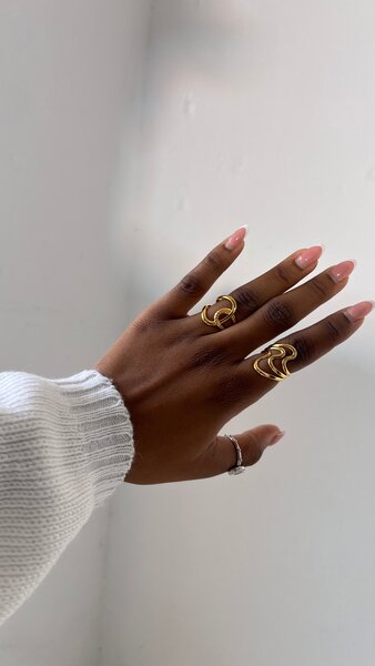 Duo de bague dorée