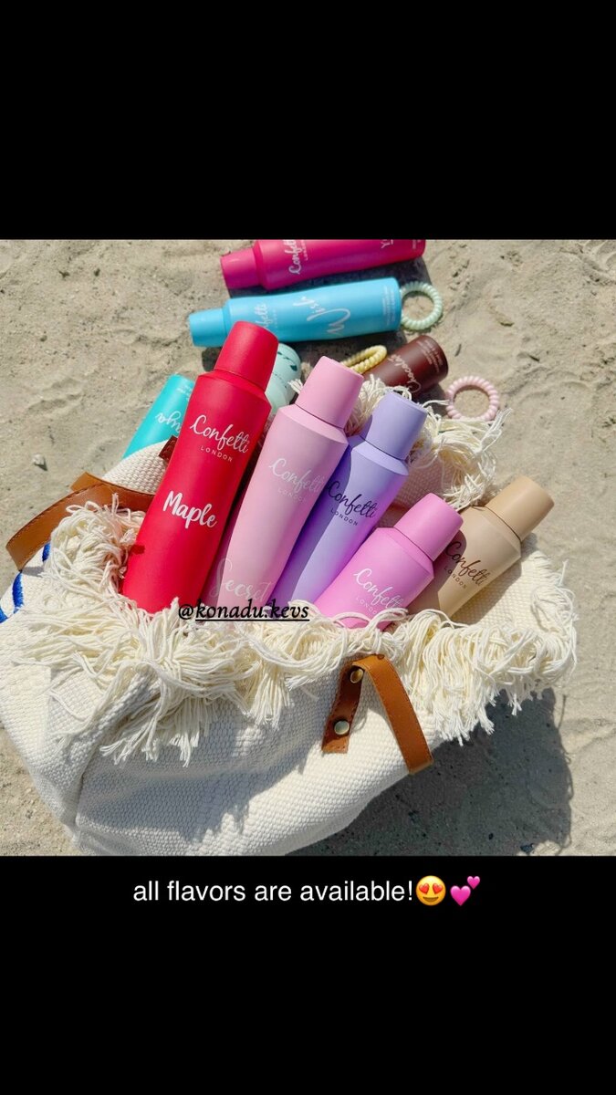 Confetti body spray