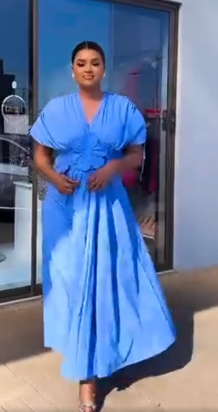 Women's blue dress