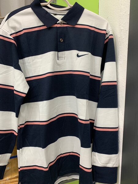 Polo rayé manches longues sport
