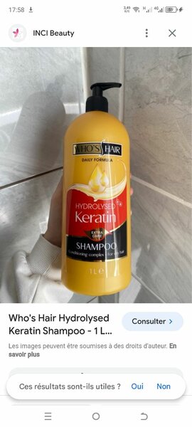 Shampoing who's hair  1litre
