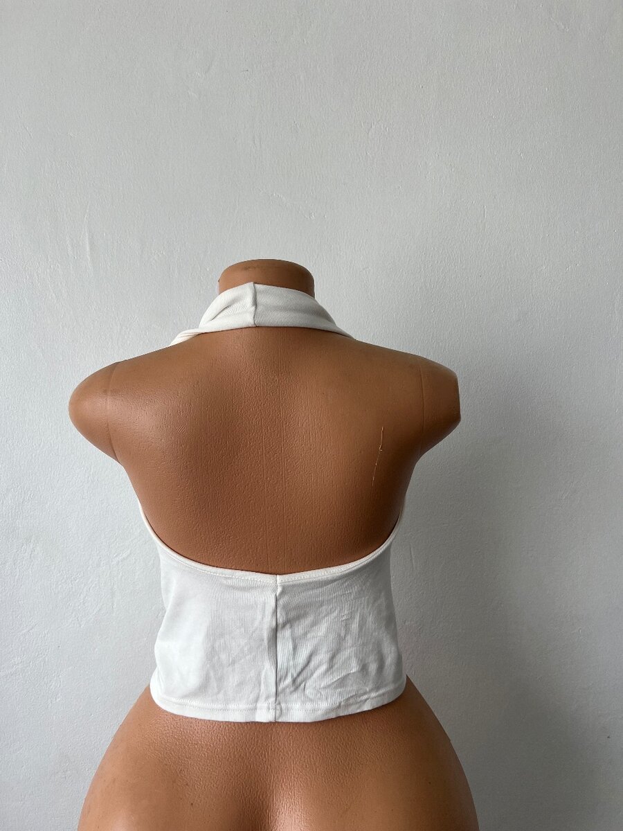 White crop top
