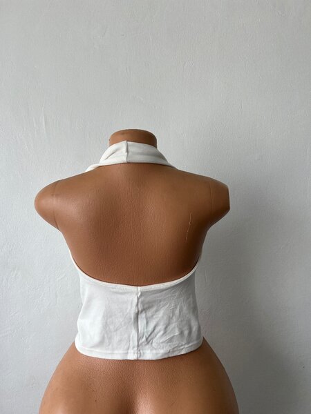 White crop top