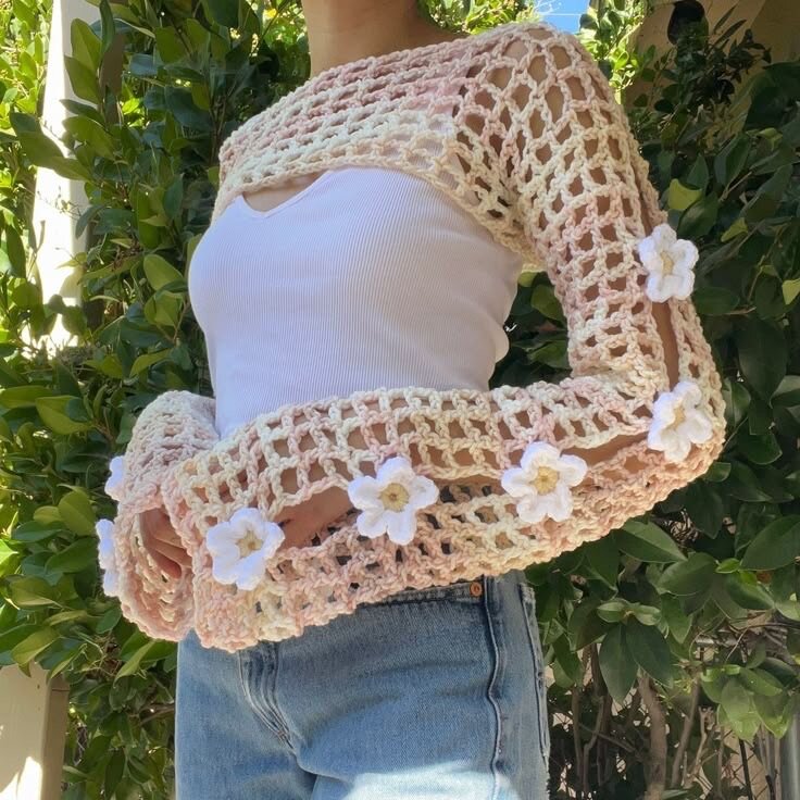 Boléro en crochet élégant