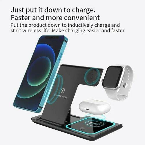 Chargeur Sans Fil Pliable, Station De Charge Rapide, LED, IP
