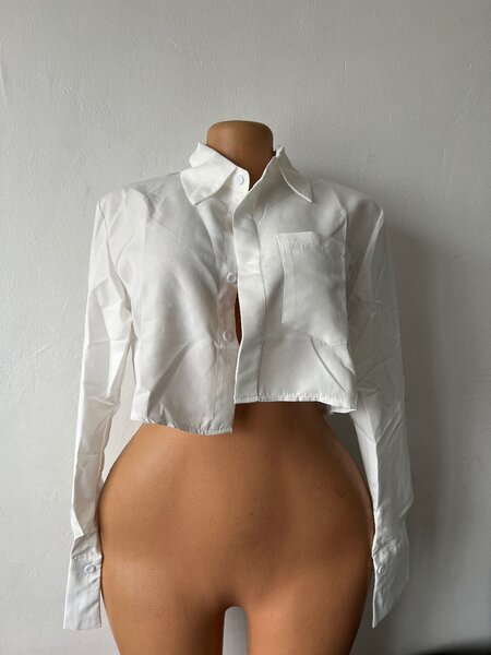 White crop top