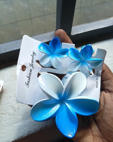 Barrettes fleurs colorées