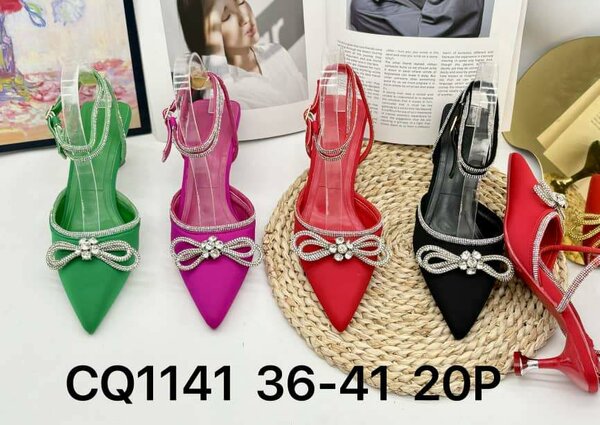 Halfshoe slingback heel