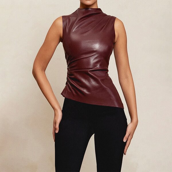 Leather tops