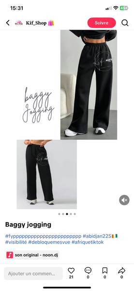 Jogging et crop top
