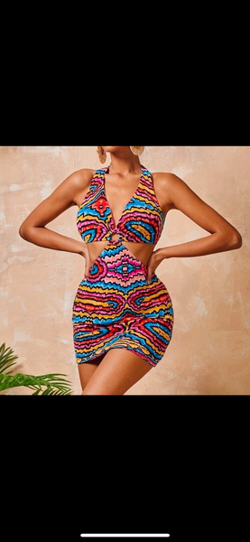 Cut out mini dress