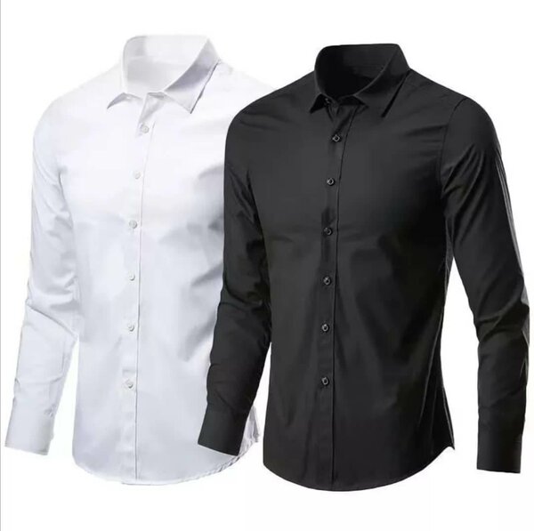 2 Pieces long-sleeved shirts - Black /White