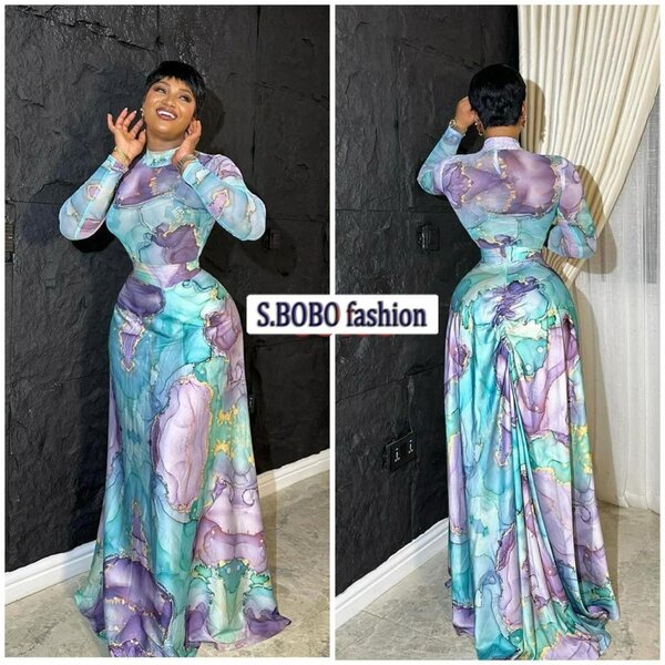 Robe longue imprimée élégante
