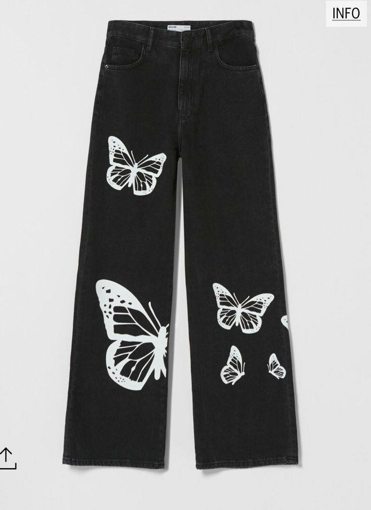 Jeans flair avec motifs bohèmes